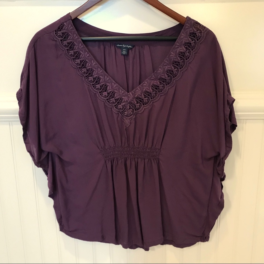 AEO Purple Short Sleeve Top